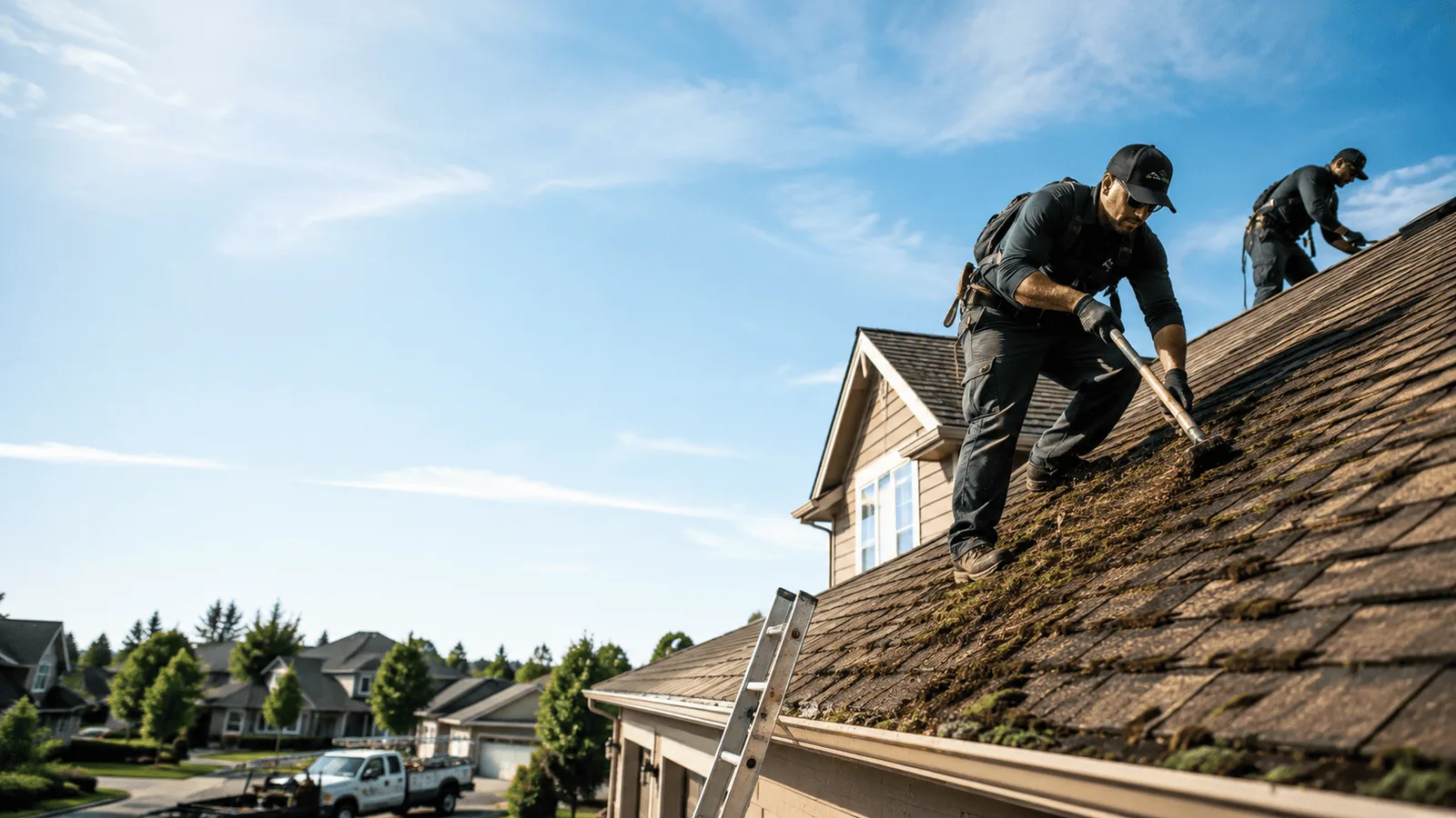 Roof Moss Removal in Roanoke, IL near me